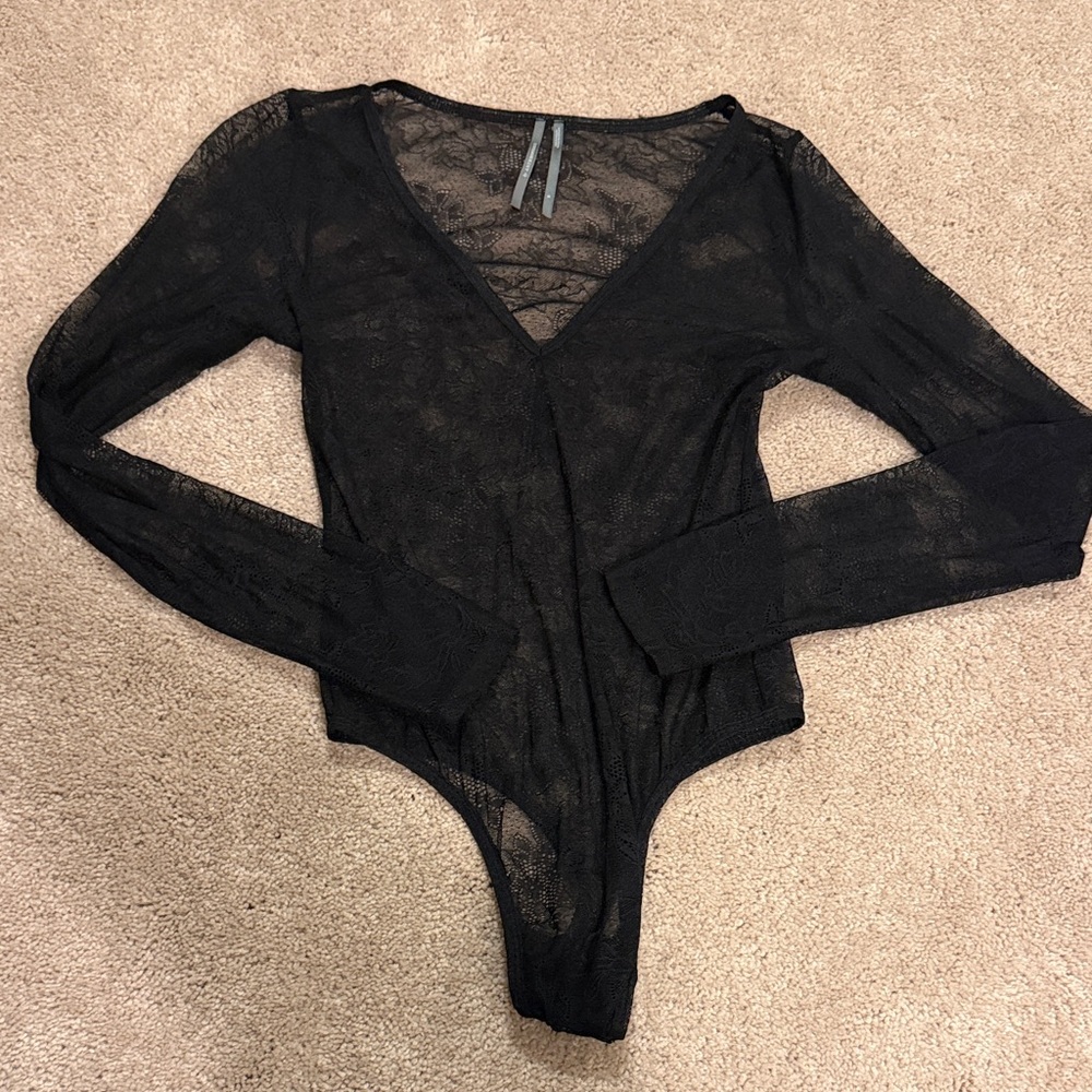 Anthropology Elegant Black Sheer Women's Top